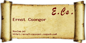 Ernst Csongor névjegykártya